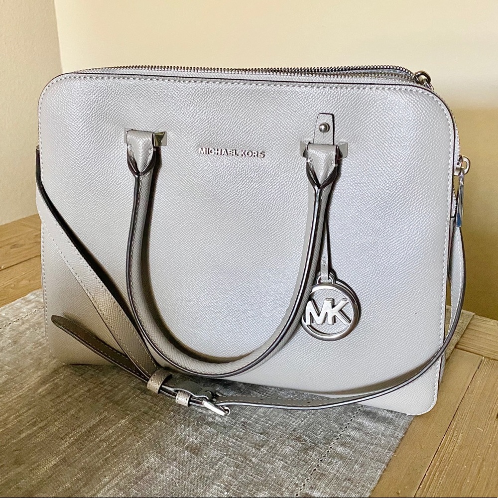 Michael Kors Pearl Gray Satchel Handbag